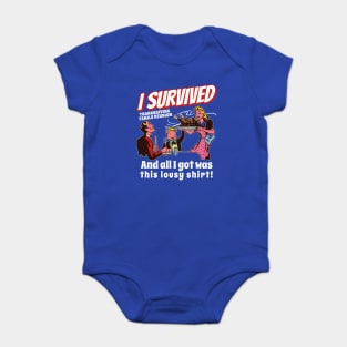 Thanksgiving Survivor Retro Style Family Dinner Design Baby Bodysuit